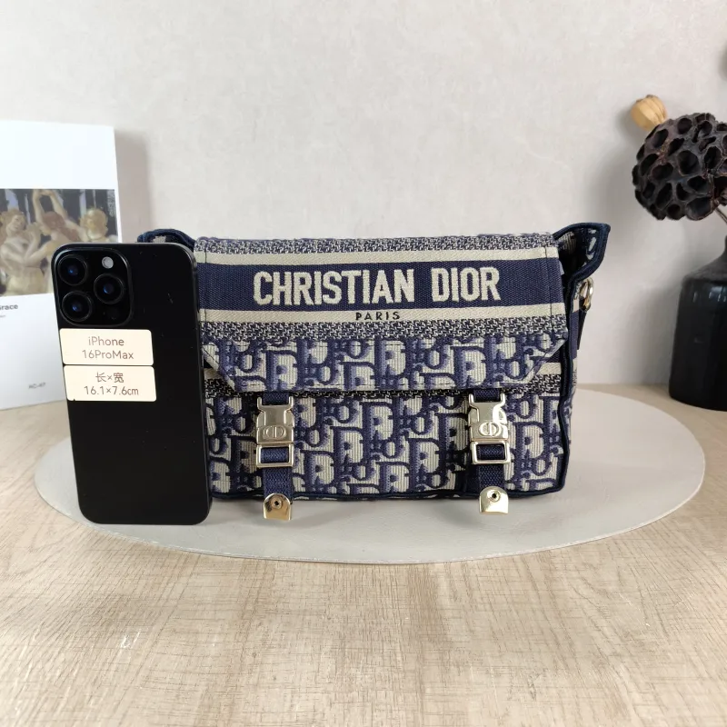 DIOR Crossbody Bag camp Messenger Bag Blue Canvas Small 23 × 8 × 15 cm — cover view 2 of 5