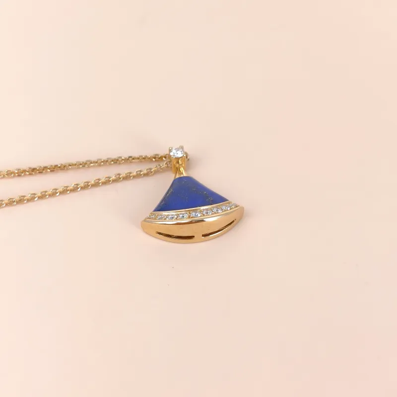 Bvlgari Necklace DIVAS’ DREAM Collection Pavé Diamond 18KY ellow Gold Diamond Small Pendant1.5cm 44cm — cover view 8 of 9