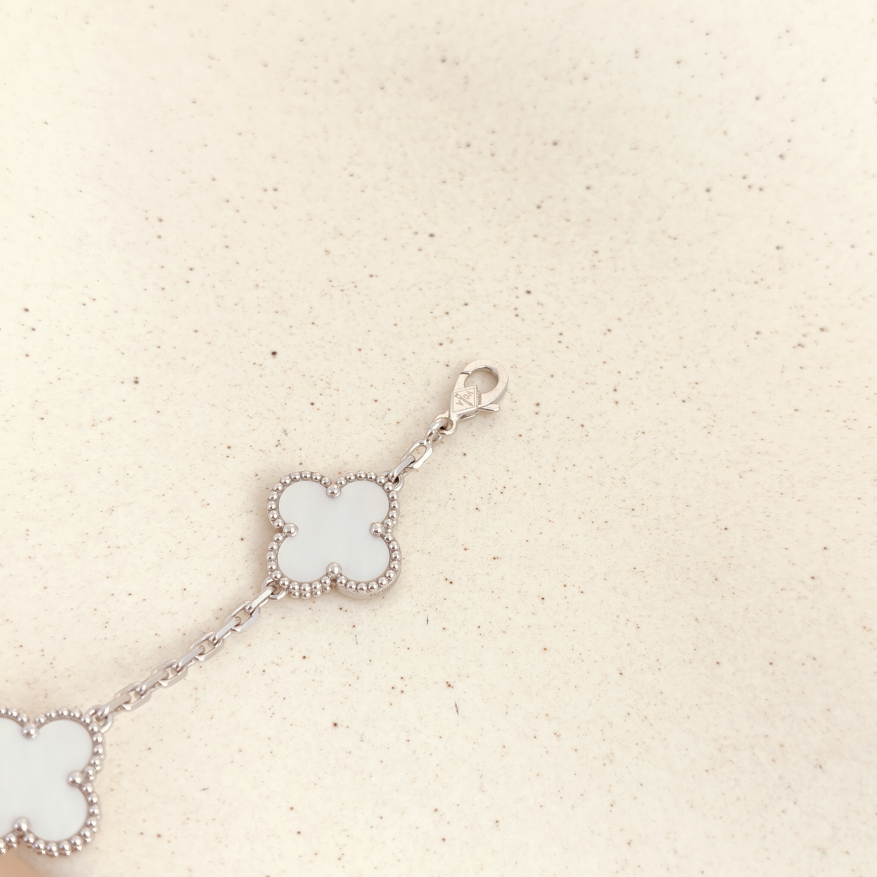 Van Cleef & Arpels Bracelet Alhambra Alhambra Collection Five-Motif Bracelet Pearl · White Mother-of-Pearl Pearl 18KW hite Gold Vintage Small1.5 ×… — cover view 2 of 9