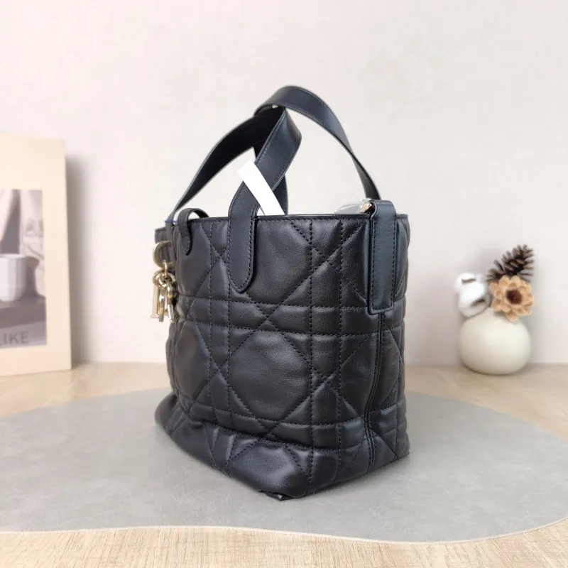 DIOR Shoulder Bag TOUJOURS Edition Black Calfskin Small 18.5 × 12 × 18.5 cm — cover view 3 of 5