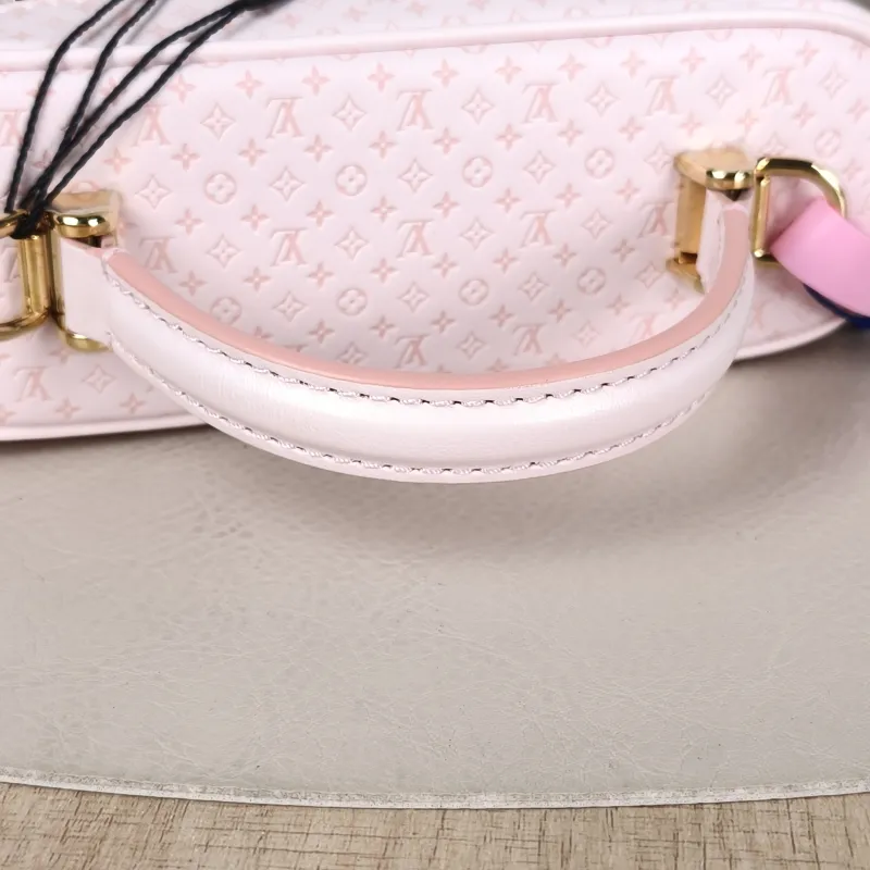 Louis Vuitton Shoulder Bag VANITY POUCH Cosmetic Bag Pink Calfskin One Size 19 × 6.5 × 11.5 cm — detail view 11 of 14