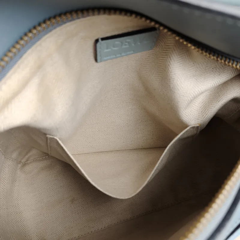 LOEWE Crossbody Bag Puzzle Blue CC alfskin Small 24 × 10.5 × 16.5 cm — detail view 9 of 11