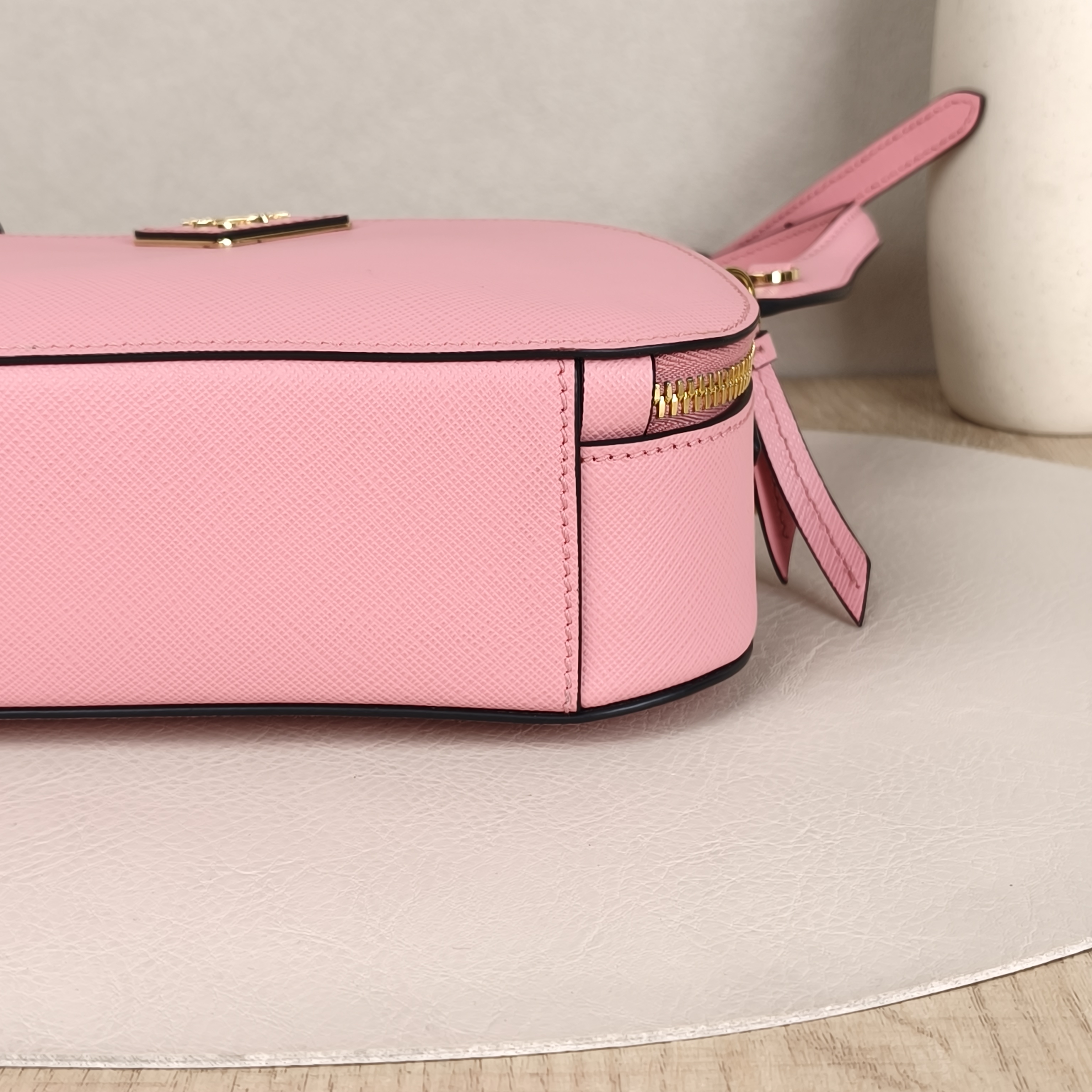 PRADA Crossbody Bag Crossbody Bag Clutch Pink Calfskin 21 × 6 × 14 cm — cover view 5 of 9