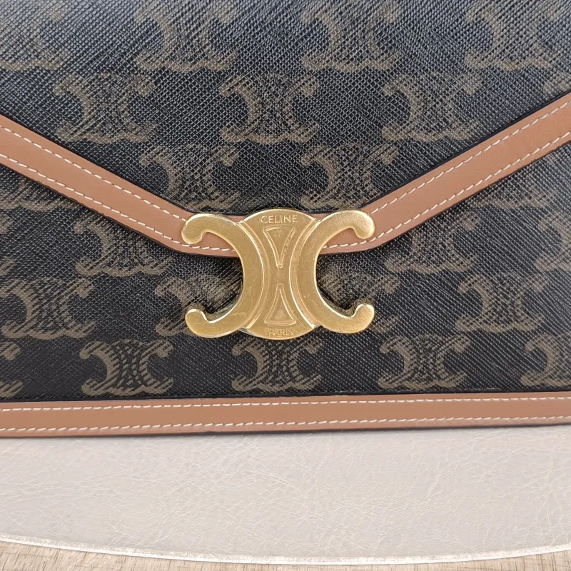 CELINE Crossbody Bag Triomphe woc Monogram PVC One Size 19.5 × 4 × 12 cm — detail view 6 of 11