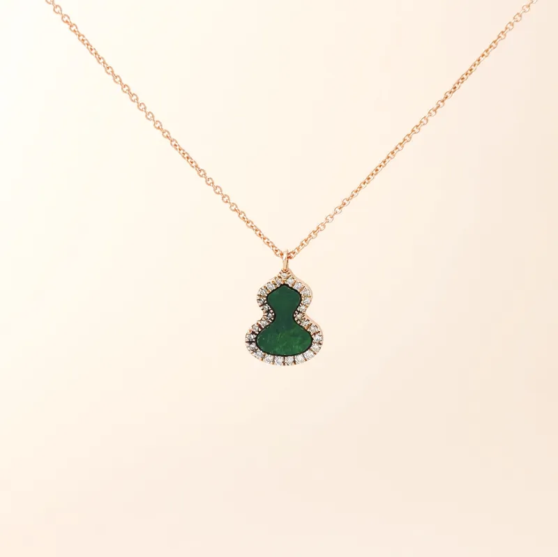 Qeelin Necklace Wulu Collection Necklace Diamond18KR ose Gold One Size 41cm