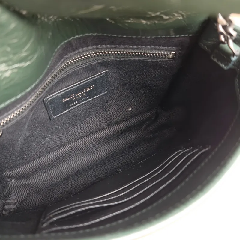 SAINT LAURENT Crossbody Bag Niki Chain Bagwoc Green Calfskin Mini 19 × 5 × 16 cm — detail view 7 of 12