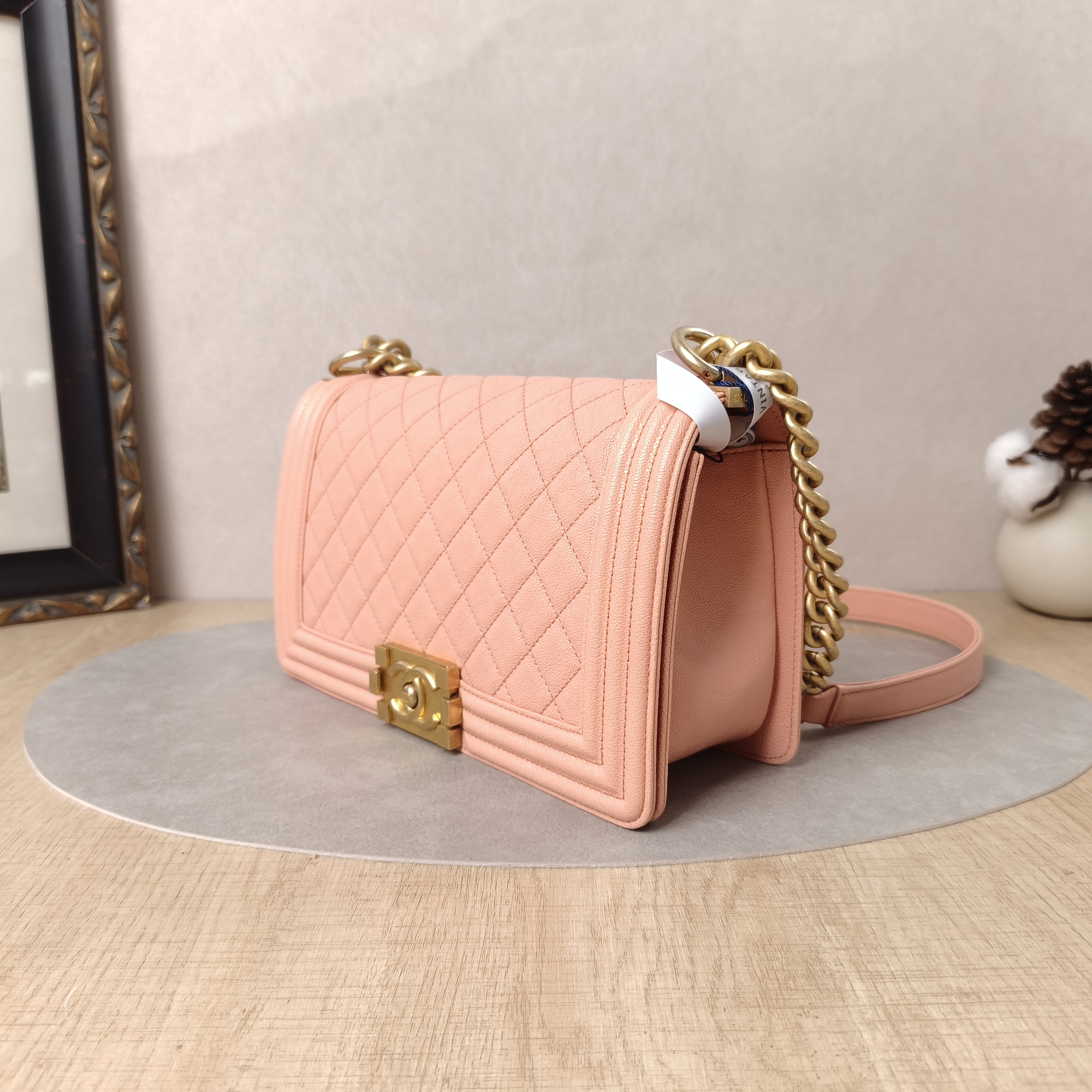 Chanel Crossbody Bag Le BoyPink Grained Calfskin25 × 9 × 15 cm — cover view 4 of 6