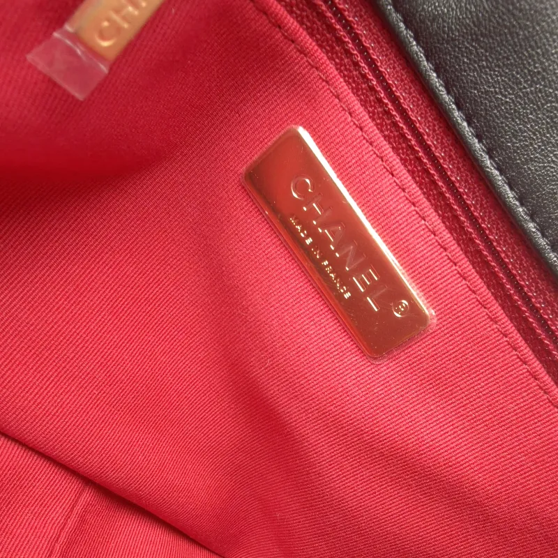 Chanel Crossbody Bag 19Bag Black SL ambskin Medium 30 × 10 × 20 cm — detail view 10 of 14