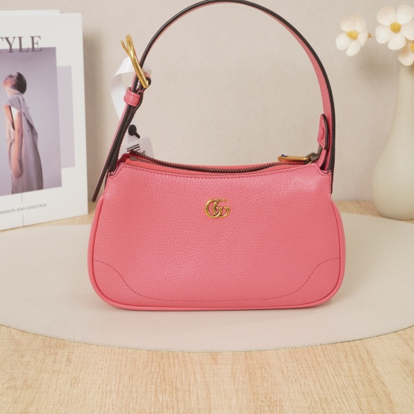 GUCCI Aphrodite hobomini Pink Calfskin · 21 × 4 × 12 cm