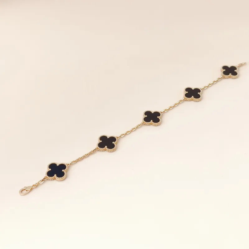 Van Cleef & Arpels Bracelet Alhambra Alhambra Collection Five-Motif Bracelet 18KY ellow Gold Vintage Small 19cm — cover view 6 of 10