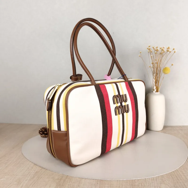 Miumiu Top Handle Bag Beau Canvas Large 34 × 10 × 20 cm — cover view 2 of 5