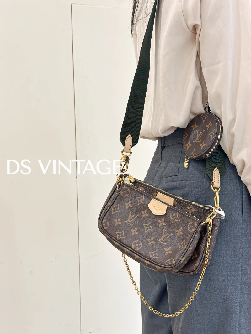Louis Vuitton Crossbody Bag Multi Pochette Accessoires Shoulder Strap PVC Small 24 × 4 × 13.5 cm — on-model view 1 of 3