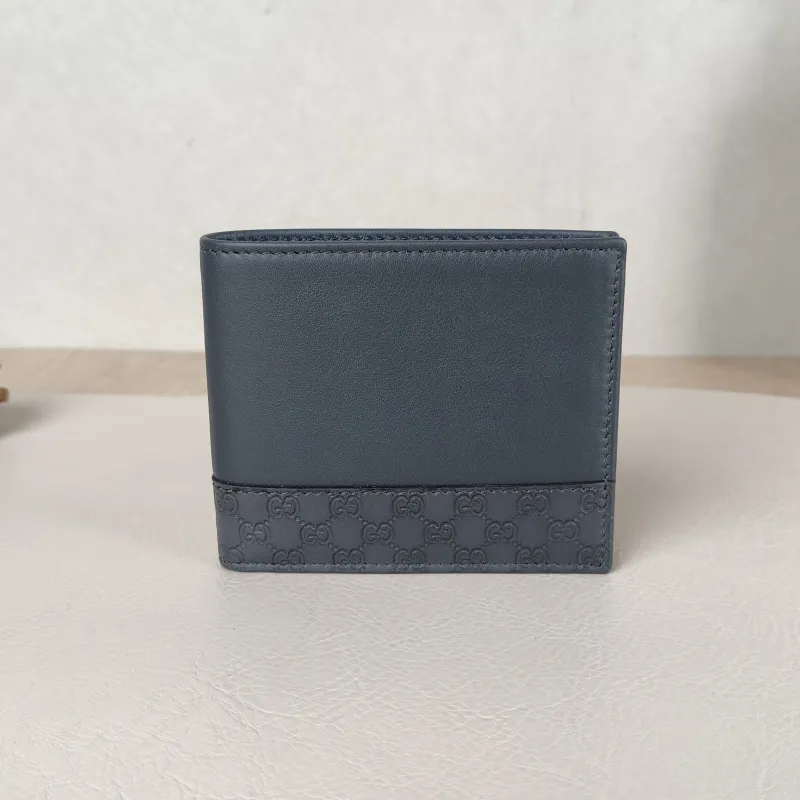 GUCCI Wallet Wallet Grey Calfskin One Size11 × 1 × 9 cm