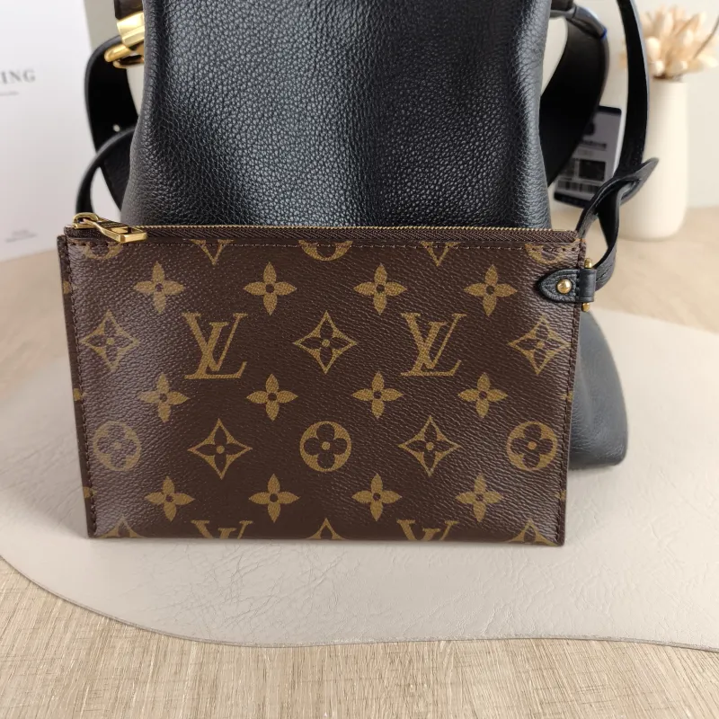 Louis Vuitton Shoulder Bag Low Key Hobo Shoulder Bag Black Calfskin Small 24 × 16 × 28 cm — detail view 8 of 11