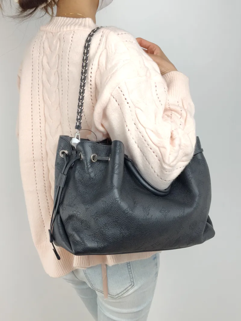 Louis Vuitton Crossbody Bag BELLA TOTE Black Calfskin One Size 32 × 13 × 23 cm — on-model view 3 of 3