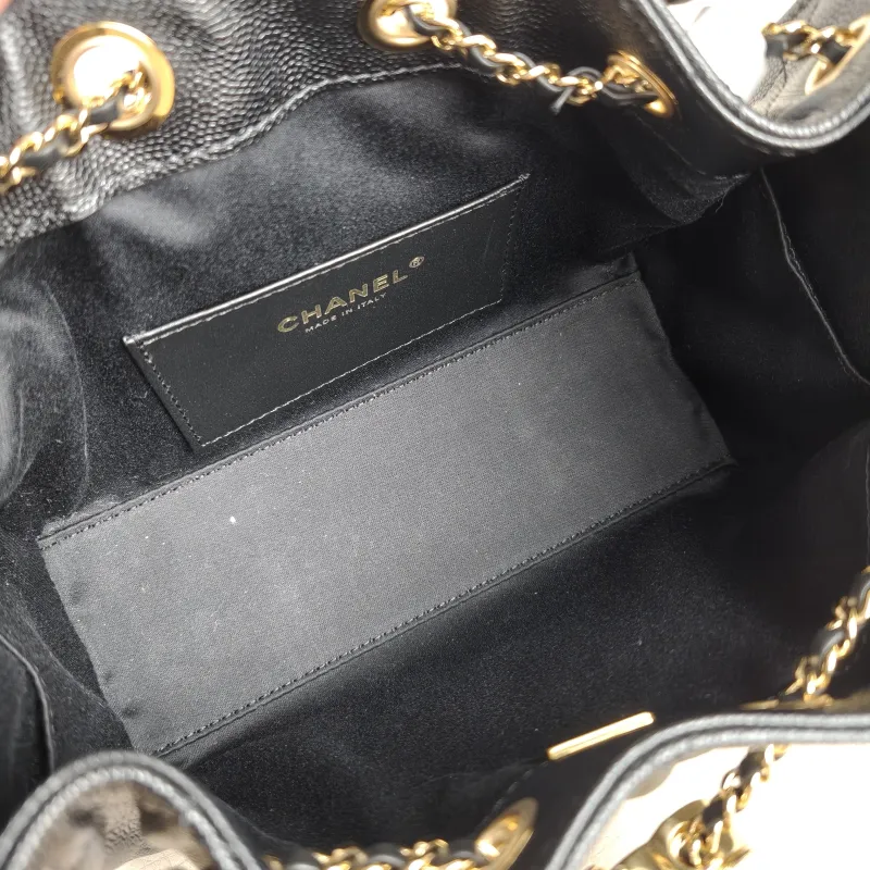 Chanel Shoulder Bag 25Bag Black Grained Calfskin Mini 20 × 12.5 × 22 cm — detail view 10 of 12