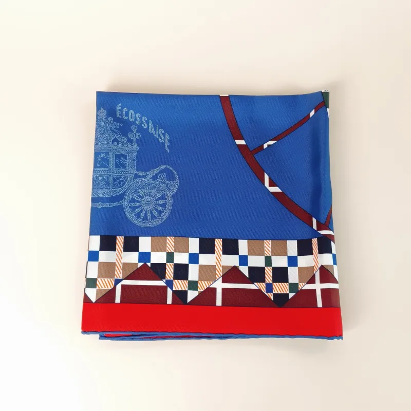 Hermès Blue Red Silk 88*88 — cover view 5 of 9