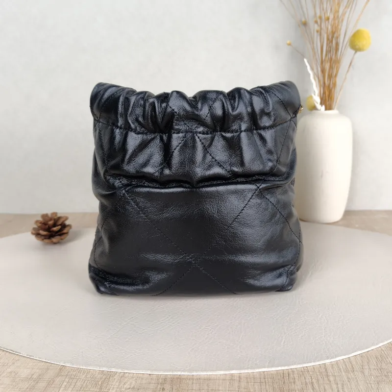 Chanel Shoulder Bag 22Bag Black CC alfskin Mini 20 × 6 × 19 cm — cover view 3 of 5