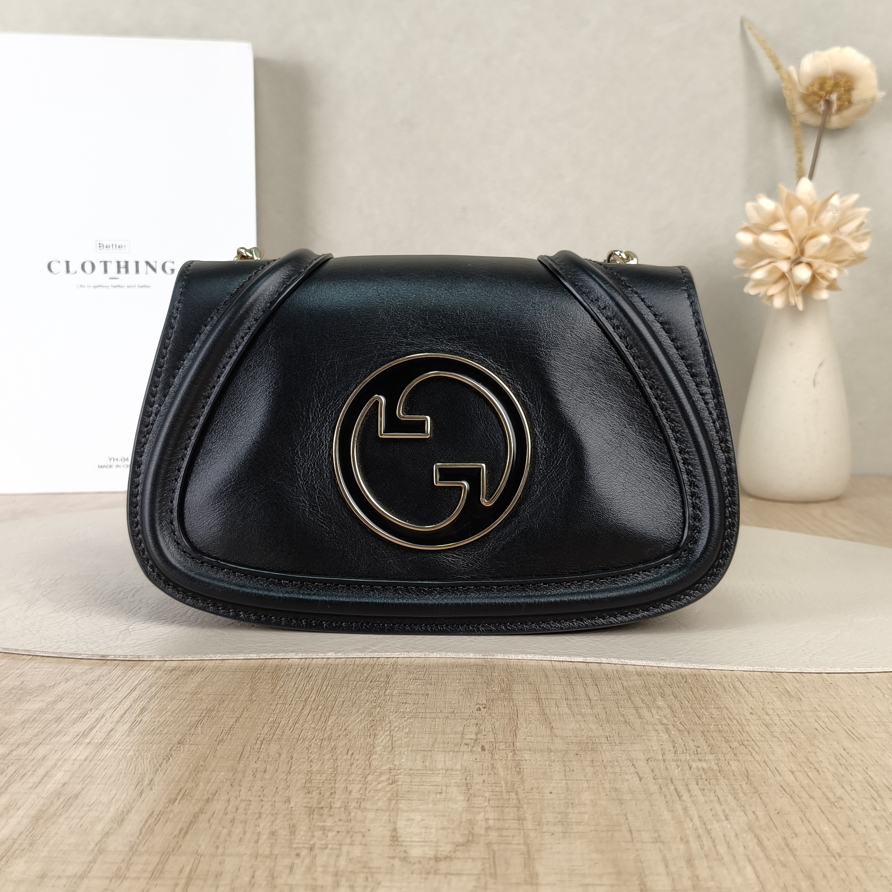 GUCCI Crossbody Bagblondie Crossbody Bag Black Calfskinmini22 × 7.5 × 11 cm