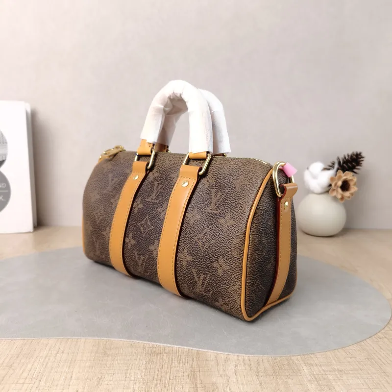 Louis Vuitton Crossbody Bag Keepall 25 Edition Brown PVC Medium 25 × 11 × 15 cm — cover view 3 of 6