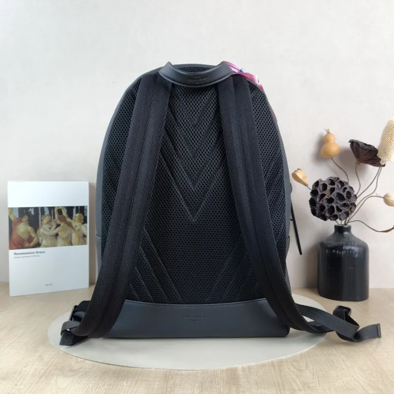 Louis Vuitton Backpack Takeoff Backpack Black Calfskin One Size 30 × 14 × 43 cm — cover view 2 of 5