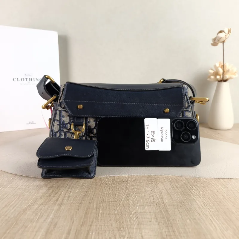 DIOR Crossbody Bag Streetchic Crossbody Bag Blue Canvas Small 24 × 5 × 12.5 cm — cover view 4 of 5