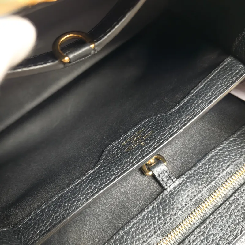 Louis Vuitton Top Handle Bag Capucines Black · Calfskin Medium31.5 × 11 × 20 cm — detail view 8 of 14
