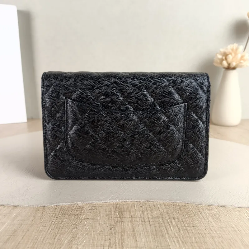 Chanel Crossbody Bag CF WOCWOC Bag coco Black Grained Calfskin Mini 19.2 × 3.5 × 12.3 cm — cover view 4 of 6