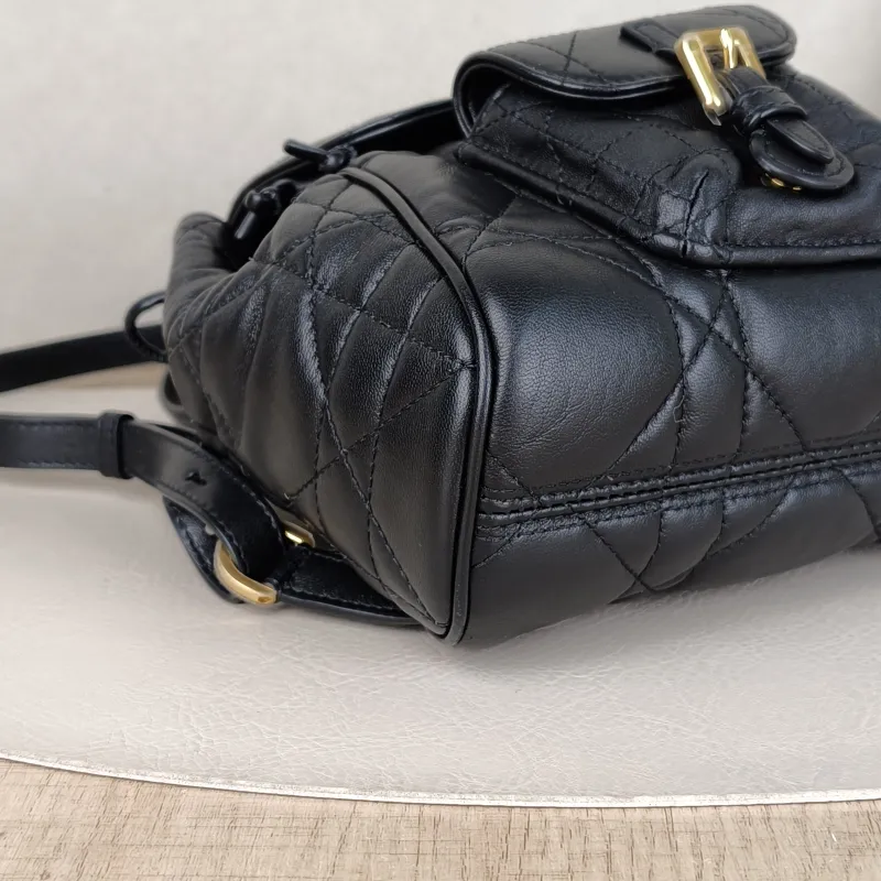 DIOR Backpack Caro Shoulder Bag Black SL ambskin Small18 × 8.5 × 18.5 cm — detail view 6 of 13