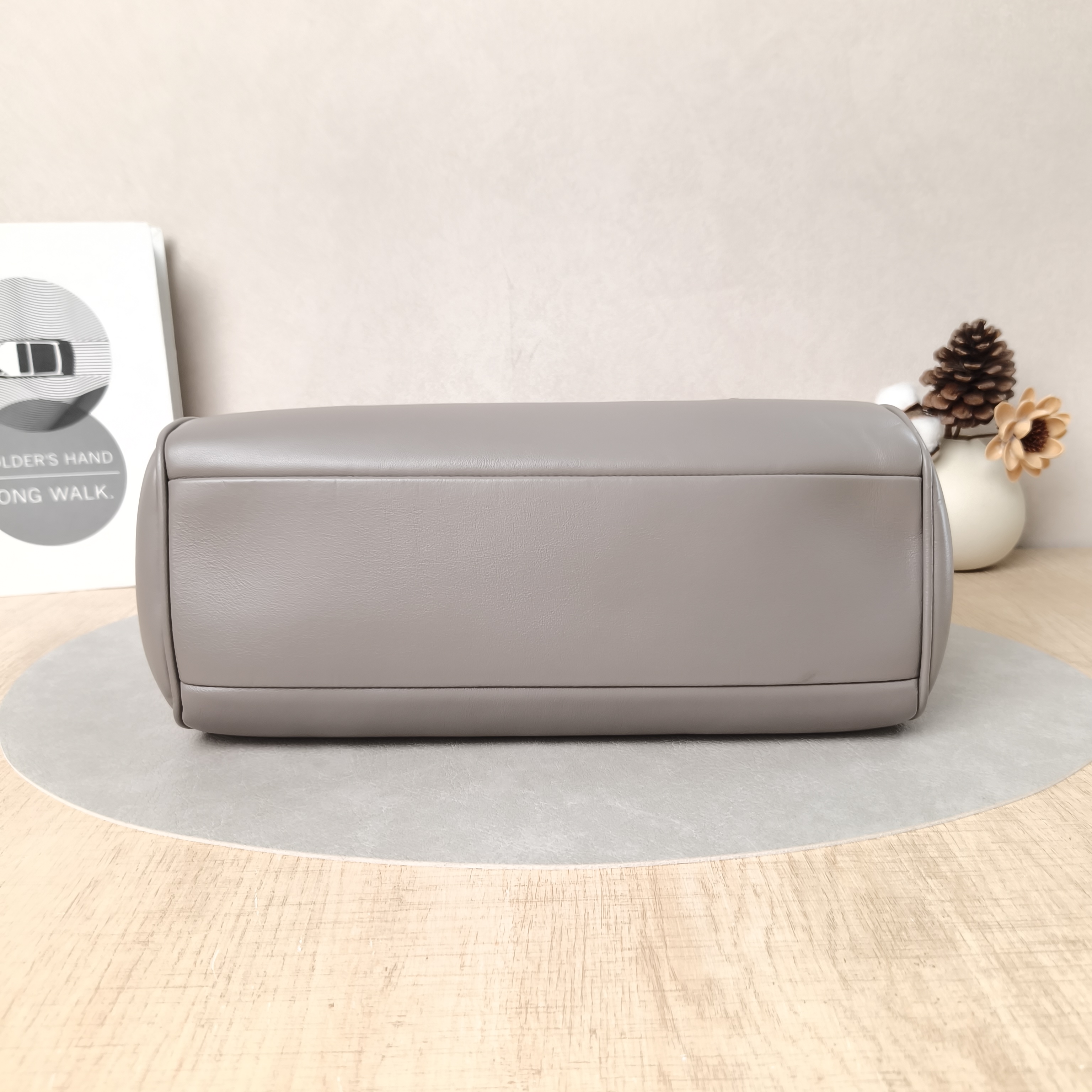 Miumiu Shoulder Bag Grey Calfskin One Size28 × 12 × 14 cm — cover view 5 of 6