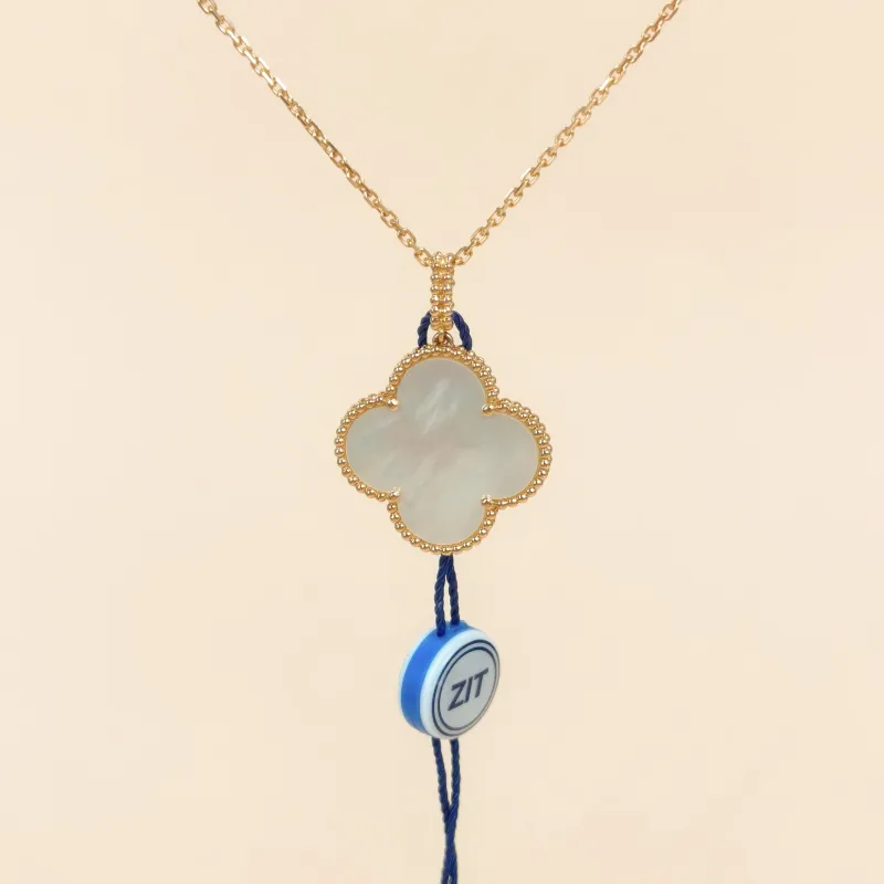 Van Cleef & Arpels Necklace Magic Alhambra Alhambra Collection Necklace Pearl · White Mother-of-Pearl18KY ellow Gold Magic Large Pendant2.6*2.6cm 9…