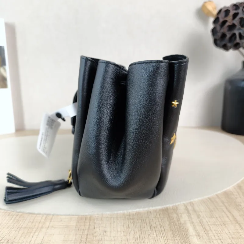 SAINT LAURENT Shoulder Bag Bucket Bag Black Calfskin One Size9 × 8 × 15 cm — detail view 6 of 10