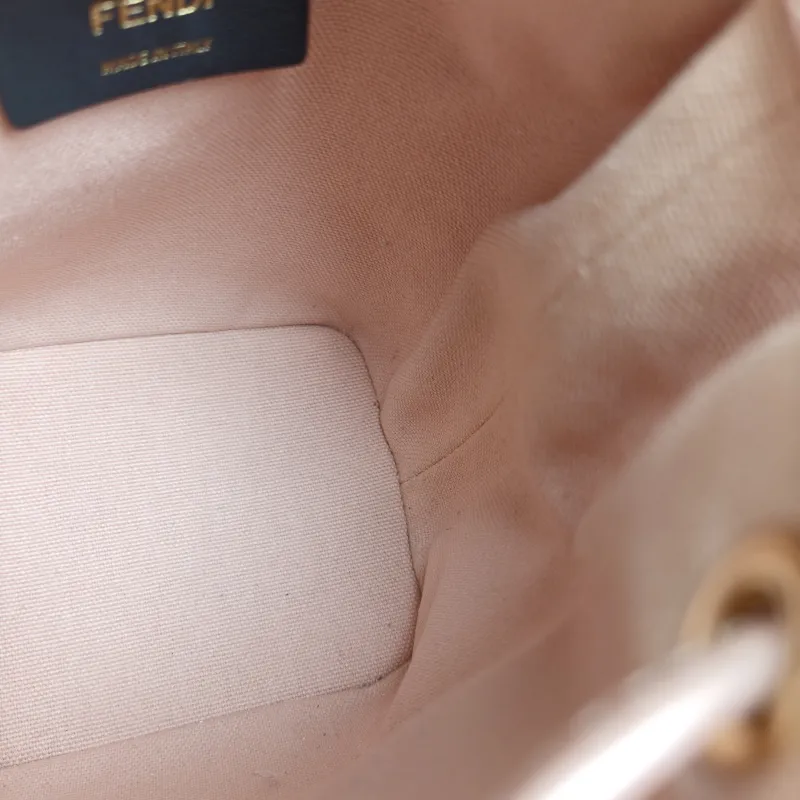FENDI Crossbody Bag Mon Tresor Bucket Bag Pink Canvas Mini 12 × 10 × 18 cm — detail view 5 of 10