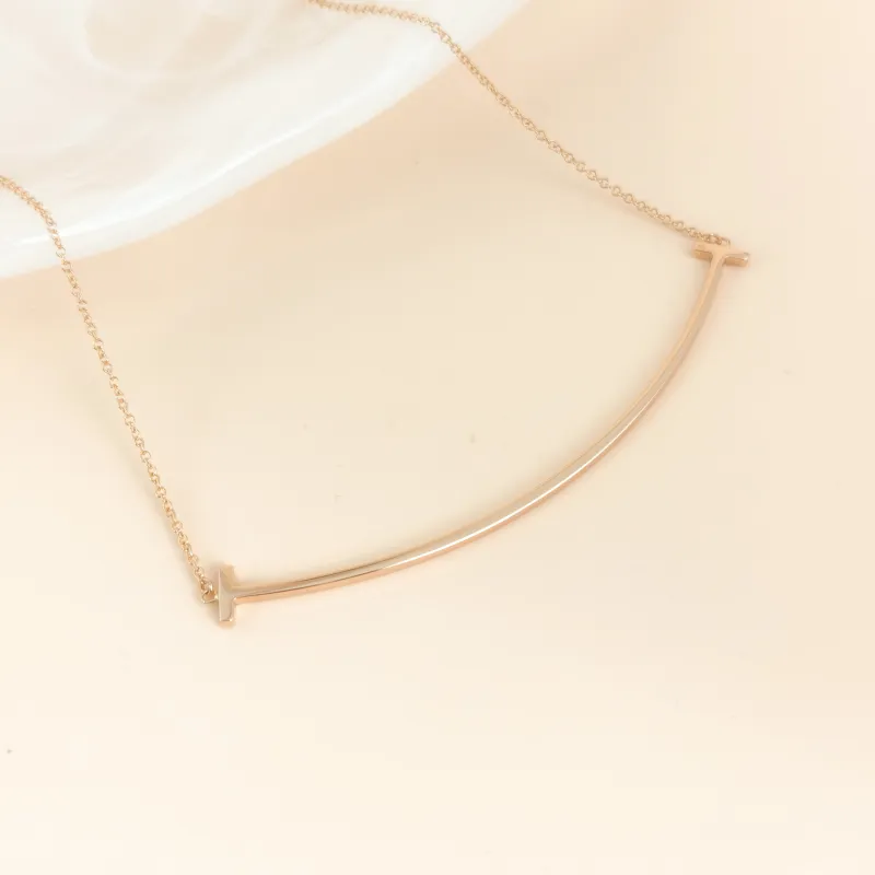 Tiffany&Co. Necklace T Collection Large Smile Necklace Gold 18k Large 45.5cm — cover view 4 of 8