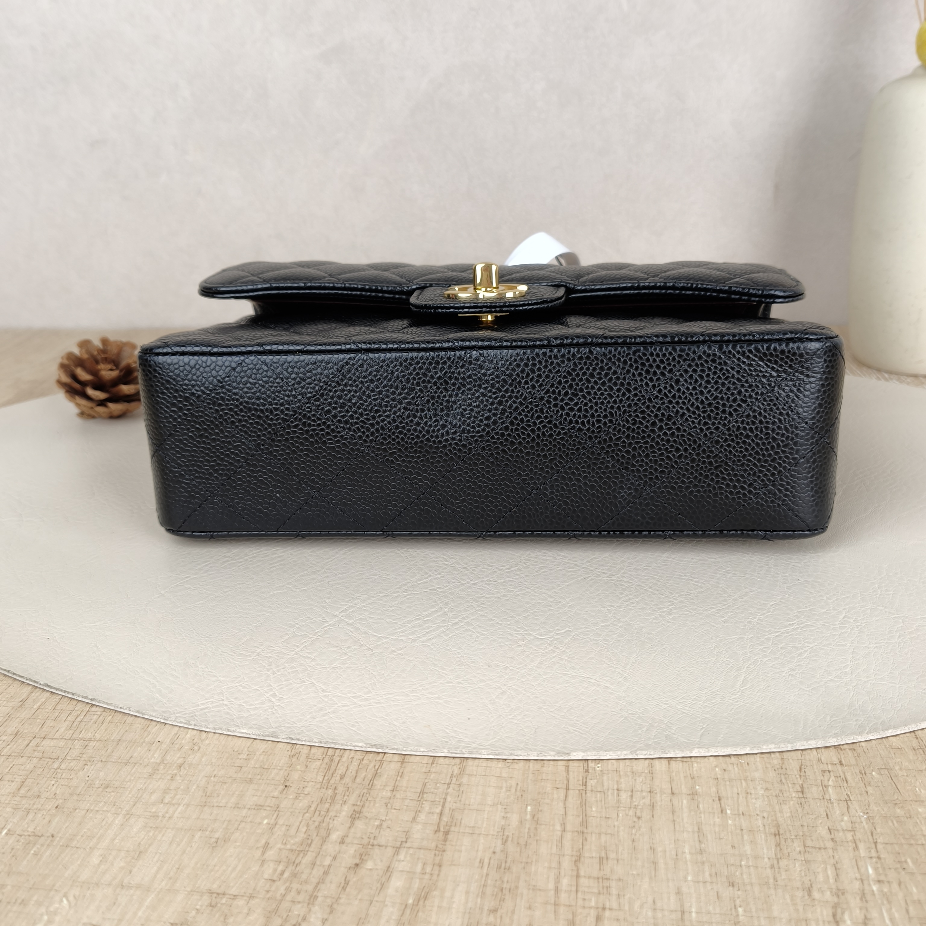 Chanel Crossbody Bag Classic Flap CF Black Grained Calfskin Small23 × 6 × 14.5 cm — cover view 5 of 10