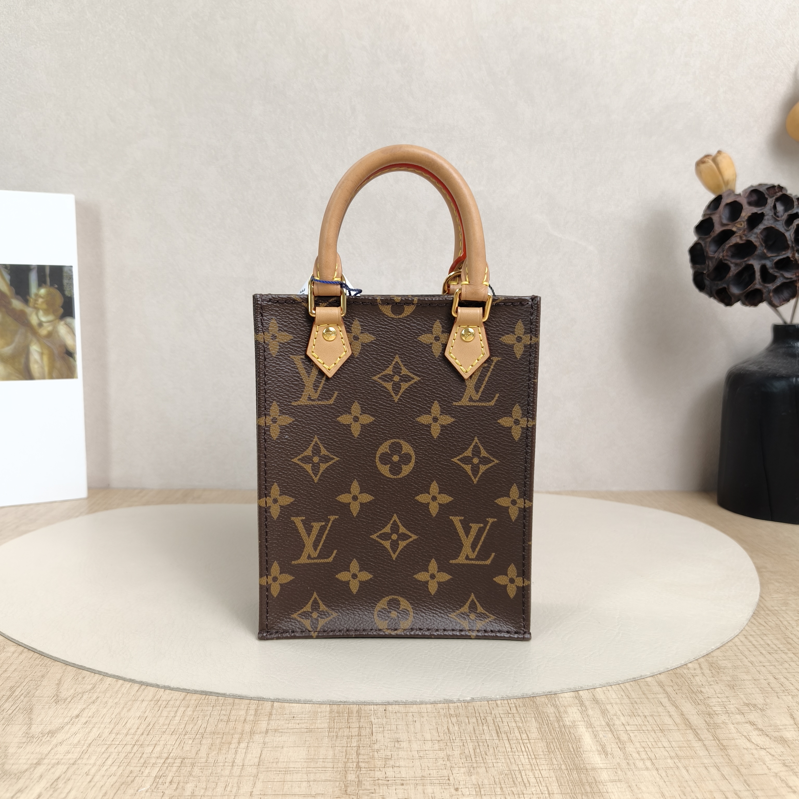Louis Vuitton Crossbody Bag PETIT SAC PLAT Mini Monogram PV Cmini14 × 5 × 17 cm