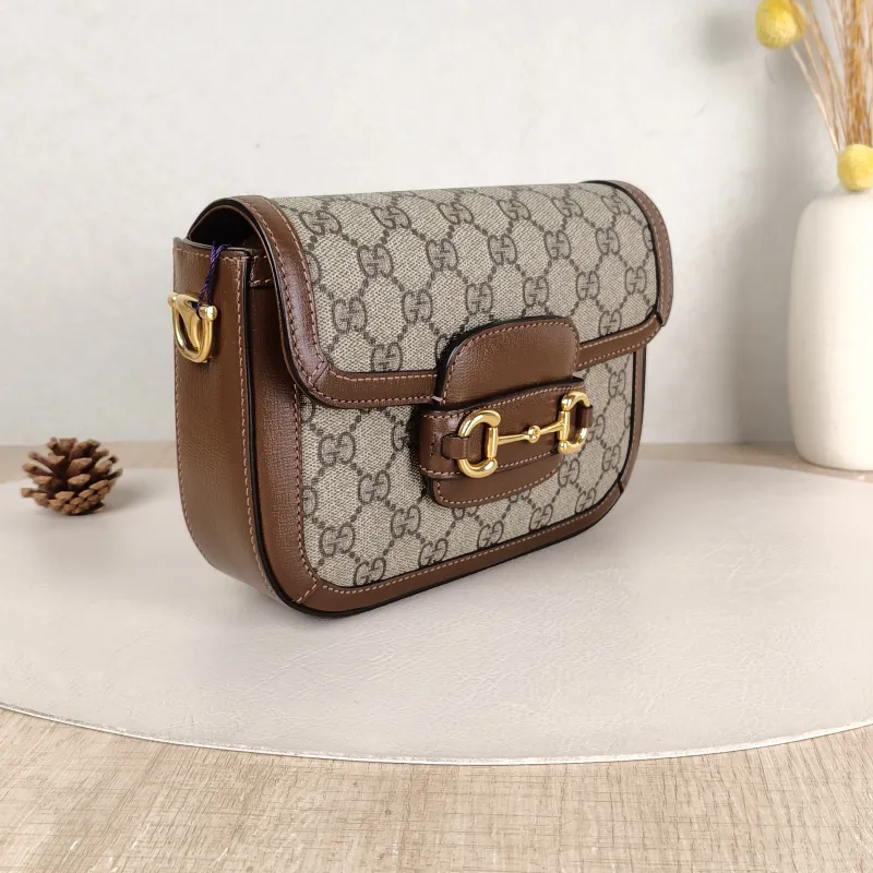 GUCCI Crossbody Bag Horsebit 1955 Horsebit Small Monogram PVC Small 20.5 × 5 × 14.5 cm — cover view 2 of 5