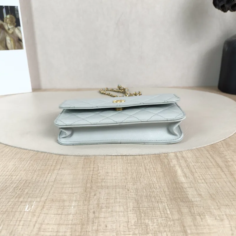 Chanel Crossbody Bag woc Collection Grey Lambskinmini17 × 5 × 9.5 cm — cover view 3 of 5