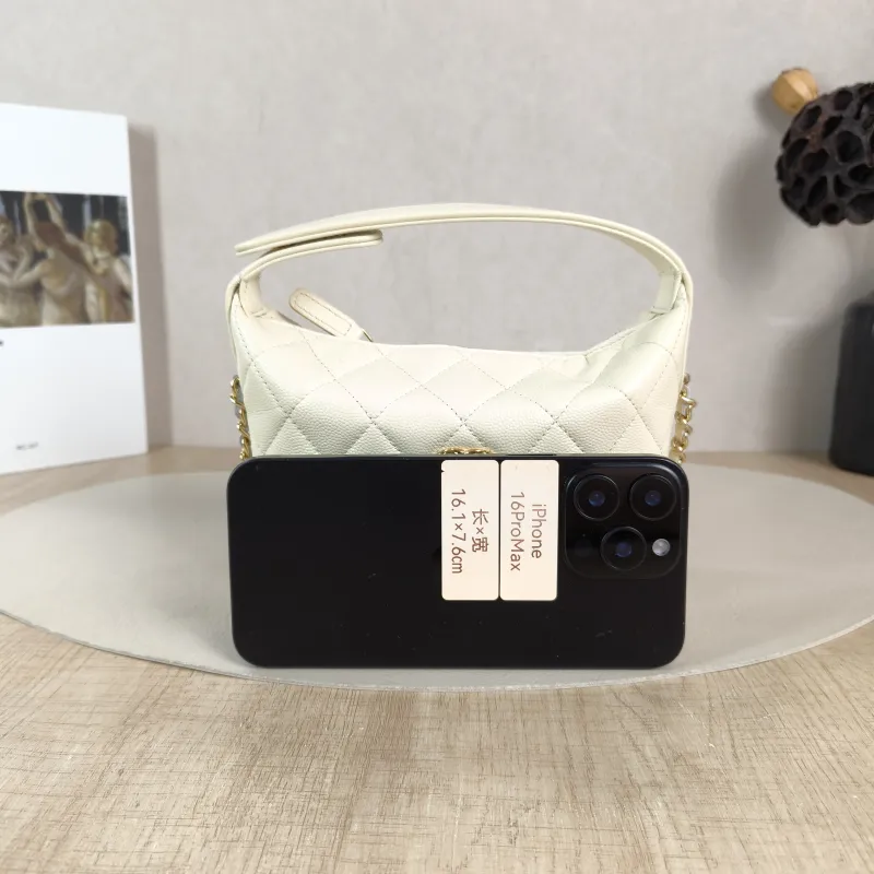 Chanel Crossbody Bag Crossbody Bag White Grained Calfskin One Size 16 × 6.5 × 13 cm — cover view 5 of 6