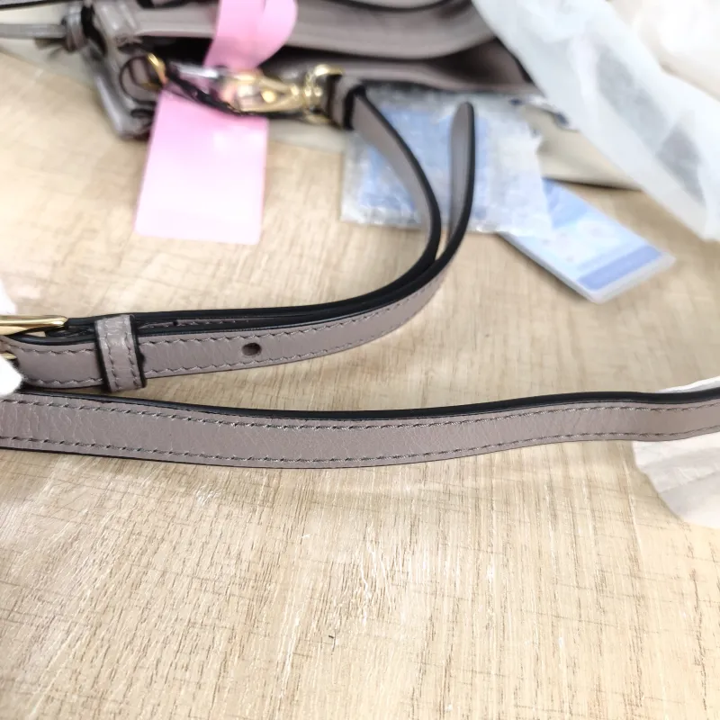 PRADA Shoulder Bag Bonnie Shoulder Bag Grey Waxed Leather Calfskin Mini 19.5 × 7 × 20 cm — detail view 4 of 10