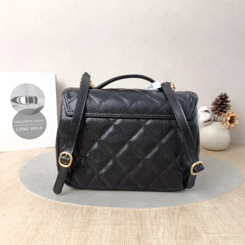 Chanel Backpack Backpack Black Grained Calfskin One Size24 × 5 × 17 cm — cover view 4 of 5
