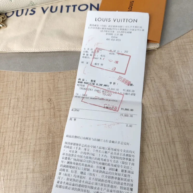 Louis Vuitton Crossbody Bag MADELEINE White · Green Calfskinnano21 × 6 × 12.5 cm — detail view 7 of 14