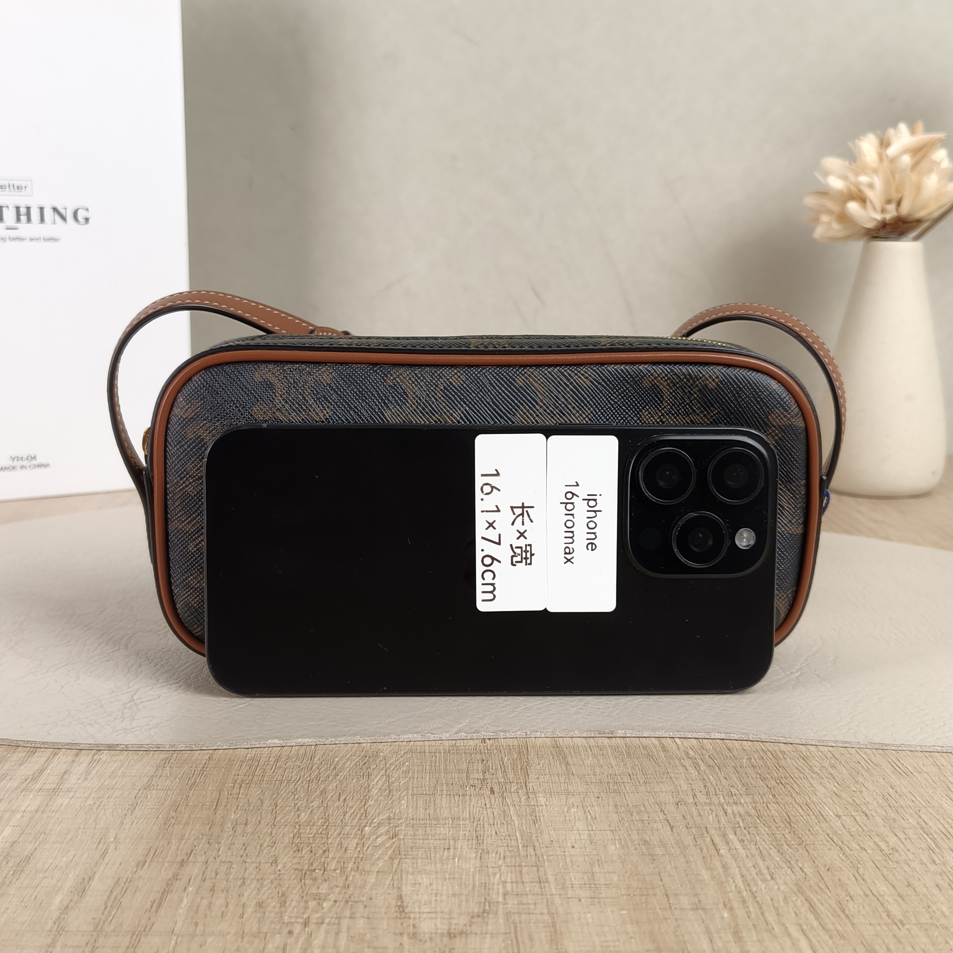 CELINE Shoulder Bag Cuir Triomphe Camera Bag Monogram PVC One Size20 × 3 × 10 cm — cover view 4 of 5