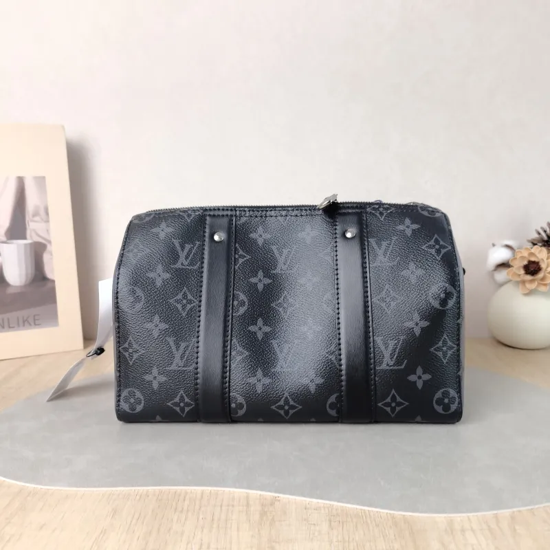 Louis Vuitton Crossbody Bag City Keepall Black PVC Medium 27 × 13 × 17 cm — cover view 5 of 6