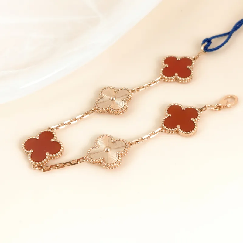 Van Cleef & Arpels Bracelet Alhambra Alhambra Collection Five-Motif Bracelet 18KR ose Gold Vintage Small16cm 3cm — cover view 6 of 8