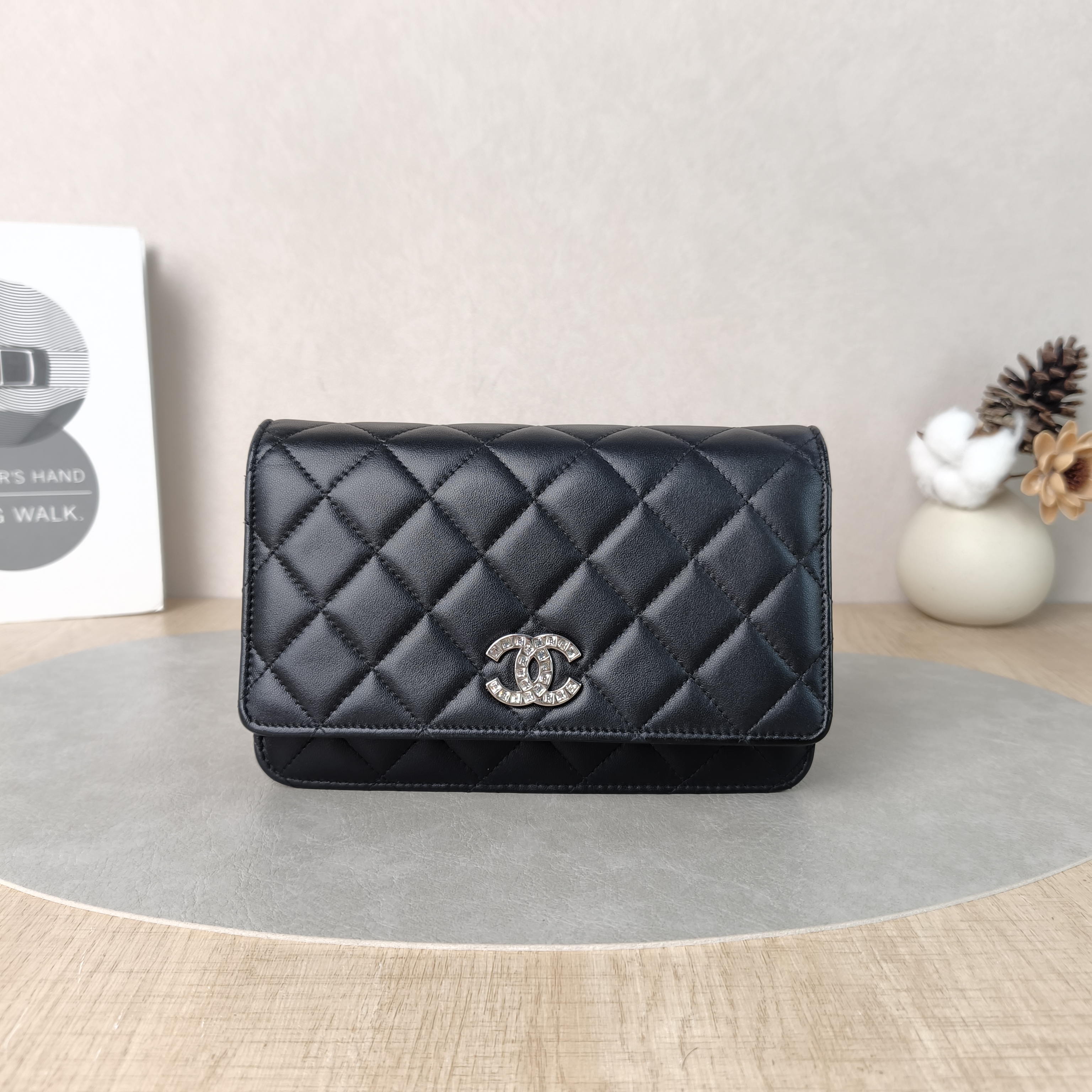 Chanel Crossbody Bag Classic Flap WOC CF WOCWOC Bag Black Lambskin One Size19.2 × 3.5 × 12.3 cm