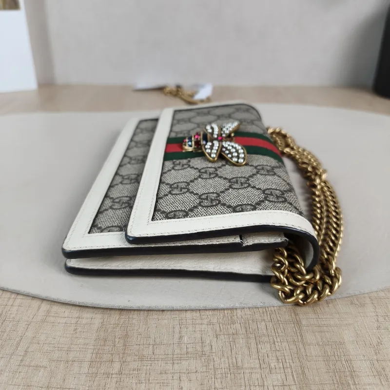 GUCCI Crossbody Bag Crossbody Bag White PVC One Size 20 × 3 × 12 cm — detail view 9 of 13