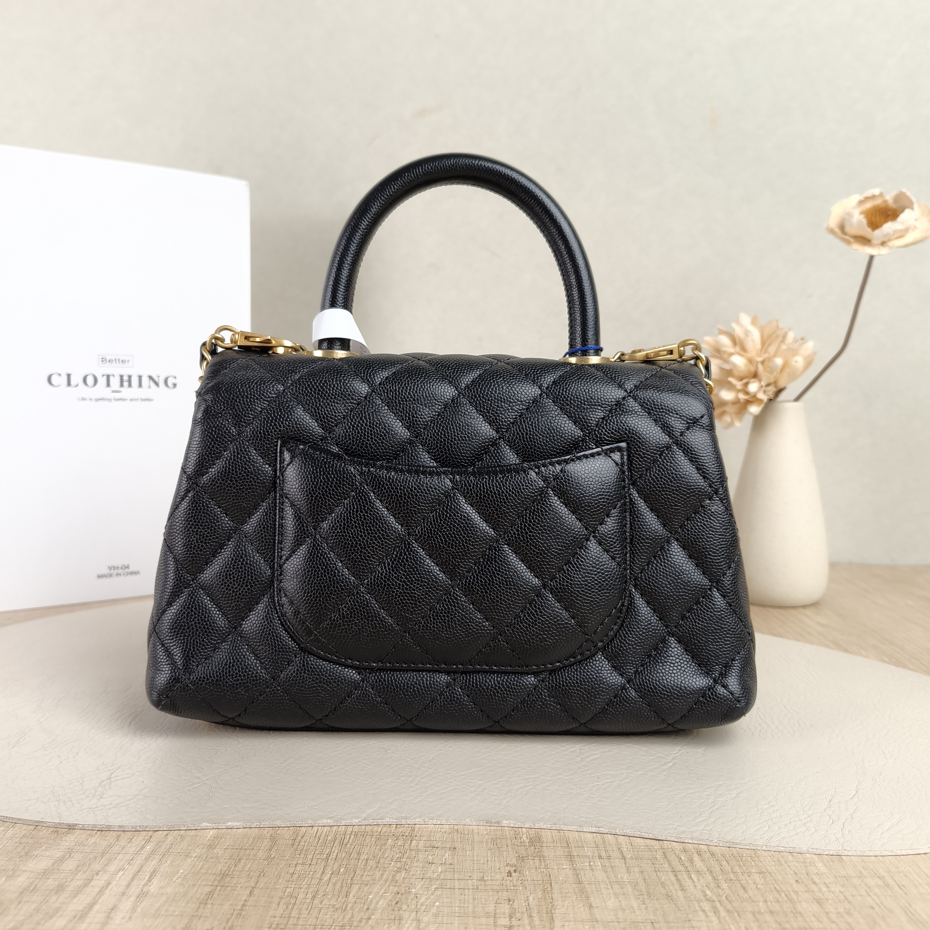 Chanel Top Handle Bag Coco HandleBlack Grained Calfskin Small24 × 10 × 14 cm — cover view 4 of 5