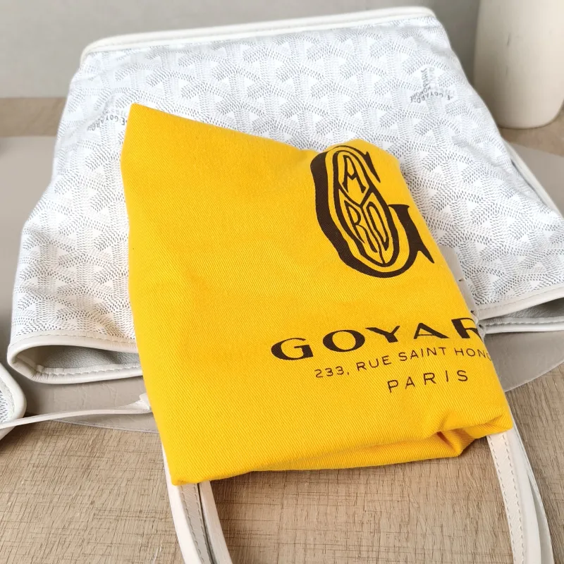 GOYARD Top Handle Bag ANJOU Shopping Tote White PV Cmini19.5 × 9 × 19.5 cm — detail view 5 of 11
