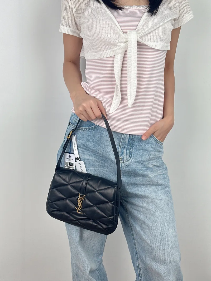 SAINT LAURENT Shoulder Bag LE 57 Shoulder Bag Black Lambskin One Size24 × 4 × 18 cm — on-model view 3 of 3